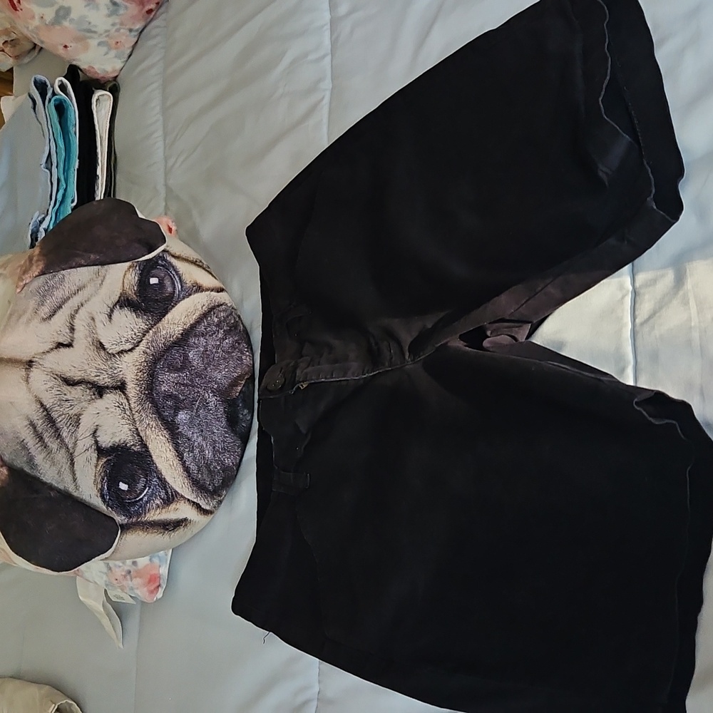 Black Shorts Mid Rise Fit Regular By LEE Size 14reg Cotton